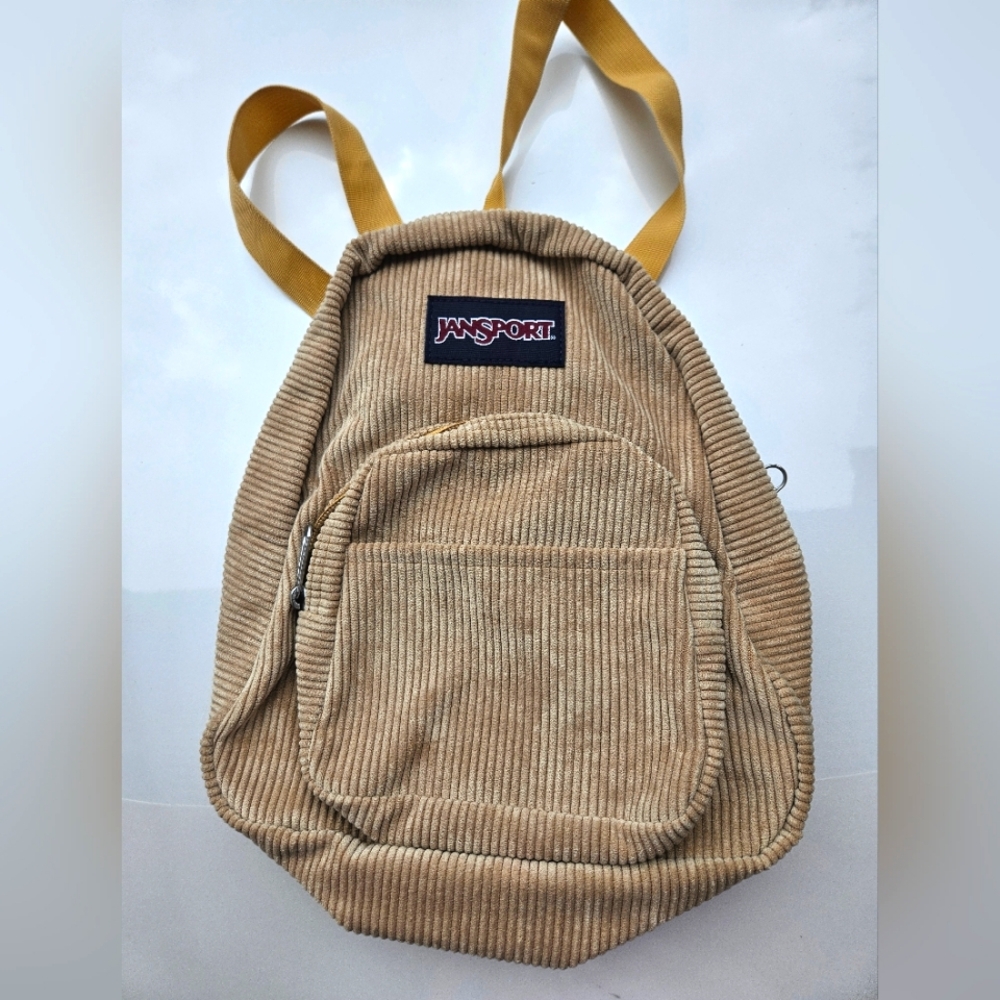 Jansport half pint mini backpack Corduroy Curry